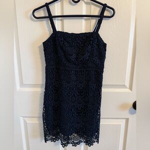 Hollister Navy Blue Sheath Mini Dress Spaghetti Strap